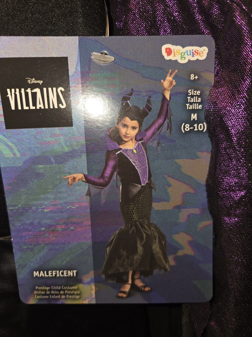 Disguise Girls Maleficent Costume in Purple and Black